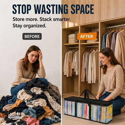 Large Clear Storage Bag — Heavy-Duty & Waterproof | Perfect for Clothes, Moving & Long-Term Storage