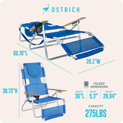 🪑🪑 Ostrich Deluxe 3‑in‑1 🌊💺 Smart Comfort for Sunny Days